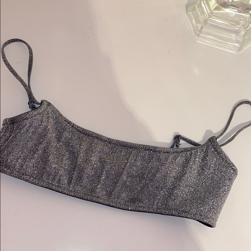TRIANGL silver mica bathing suit top